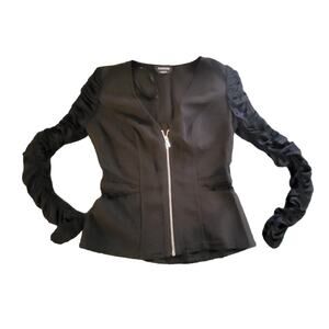 bebe Black Zippered Blazer